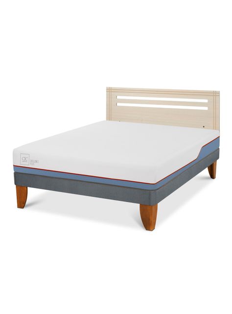 Cama Europea Excellence Plus 2 Plazas + Respaldo Múnich Alpino-0
