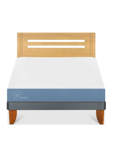 Cama Europea Excellence 2 Plazas + Respaldo Múnich Mostaza-2