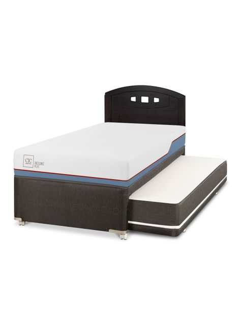 Diván Excellence Plus Black 1.5 Plazas Respaldo Gales Negro-0