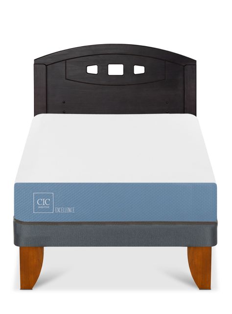 Cama Europea Excellence 1.5 Plazas + Respaldo Gales Negro-2
