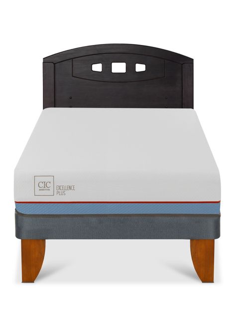 Cama Europea Excellence Plus 1.5 Plazas + Respaldo Gales Negro-2