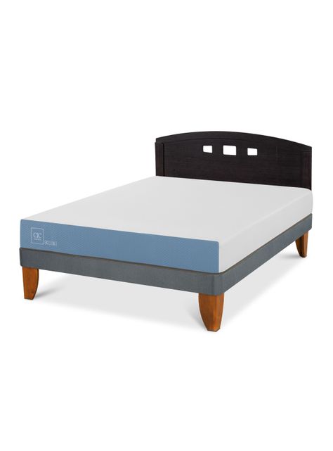 Cama Europea Excellence Plus 2 Plazas + Respaldo Gales Negro-0