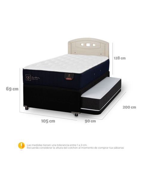 Diván Premium Black 1.5 Plazas Respaldo Gales Alpino-1
