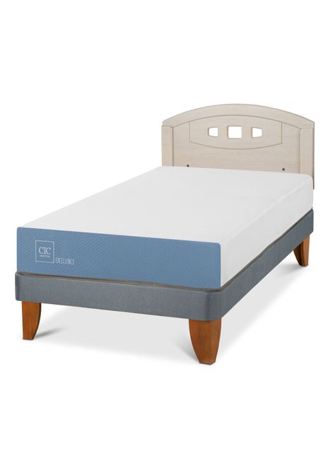 Cama Europea Excellence 1.5 Plazas + Respaldo Gales Alpino-0