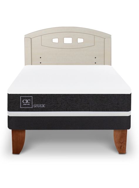 Cama Europea Ortopedic 1.5 Plazas + Respaldo Gales Alpino-2