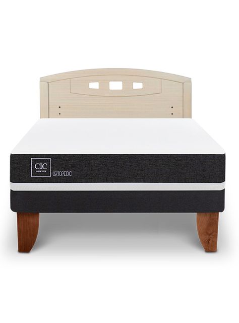 Cama Europea Ortopedic 2 Plazas + Respaldo Gales Alpino-2