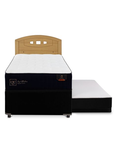Diván Premium Black 1.5 Plazas Respaldo Gales Mostaza-2