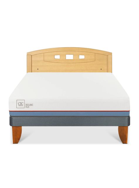 Cama Europea Excellence Plus 2 Plazas+ Respaldo Gales Mostaza-2