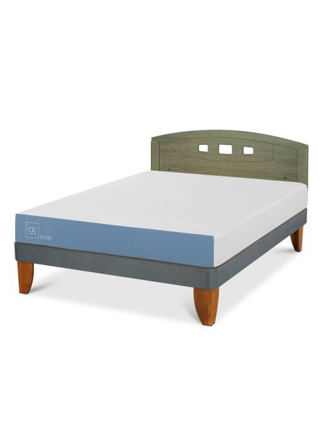 Cama Europea Excellence 2 Plazas + Respaldo Gales Olivo-0