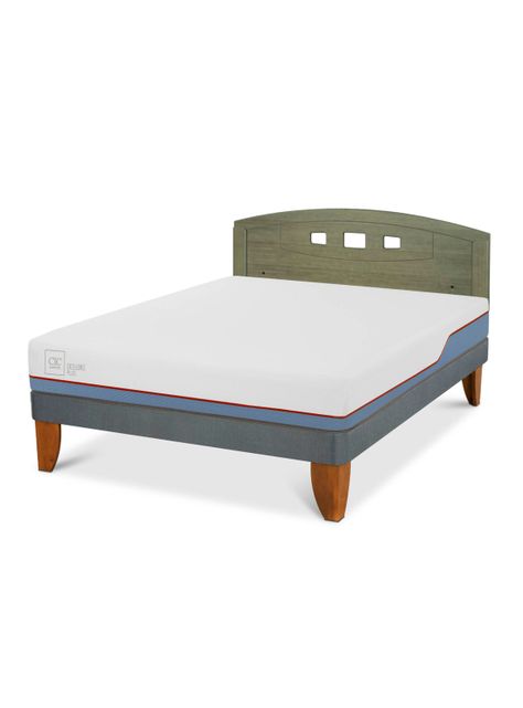 Cama Europea Excellence Plus 2 Plazas + Respaldo Gales Olivo-0