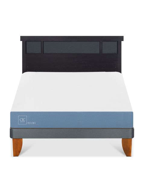 Cama Europea Excellence Plus 2 Plazas + Respaldo Dublín Negro-2