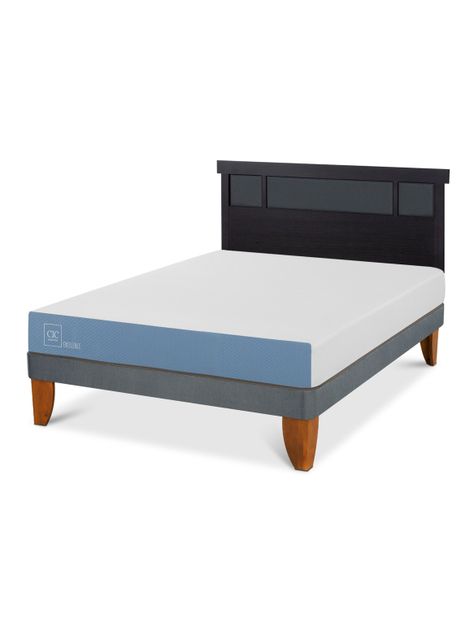 Cama Europea Excellence Plus 2 Plazas + Respaldo Dublín Negro-0