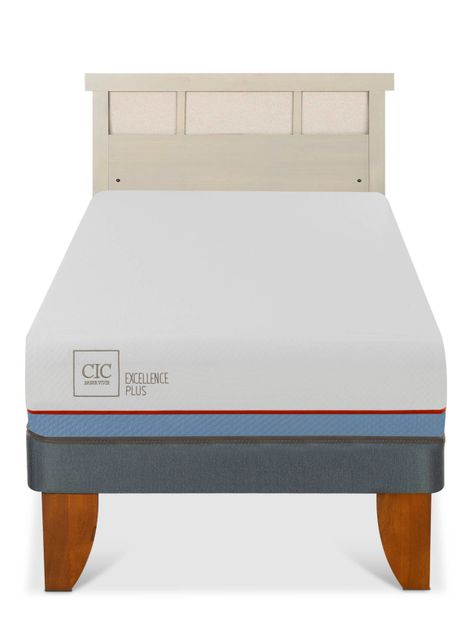 Cama Europea Excellence Plus 1.5 Plazas + Respaldo Dublín Alpino-2