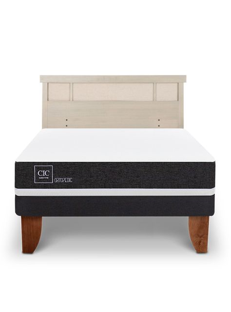 Cama Europea Ortopedic 2 Plazas + Respaldo Dublín Alpino-2