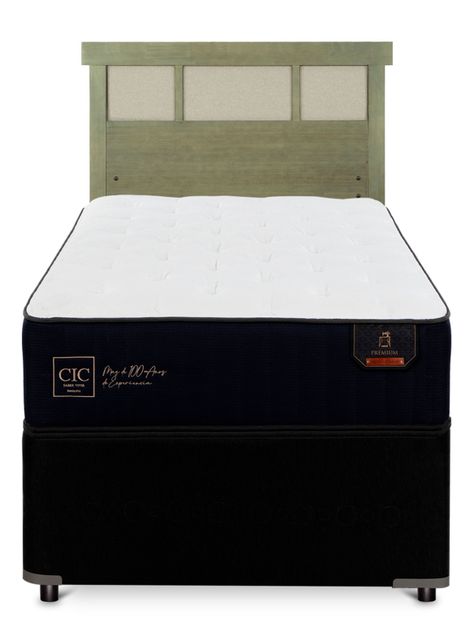 Diván Premium Black 1.5 Plazas Respaldo Dublín Olivo-2