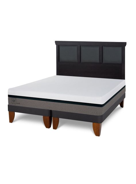 Cama Europea Balance King + Respaldo Torino Negro-0