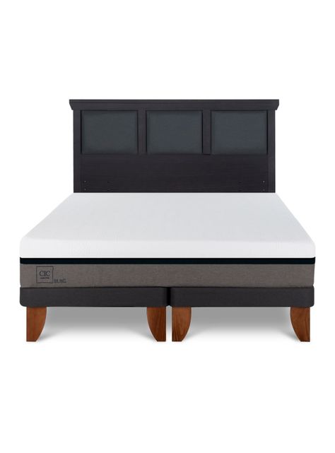 Cama Europea Balance King + Respaldo Torino Negro-2