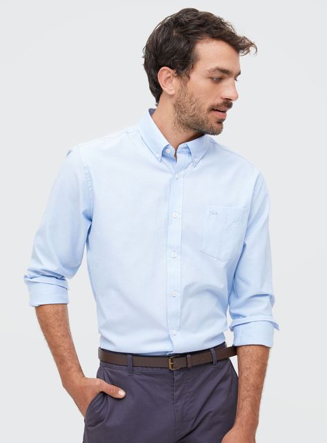 Camisa de Vestir Print Manga Larga-0
