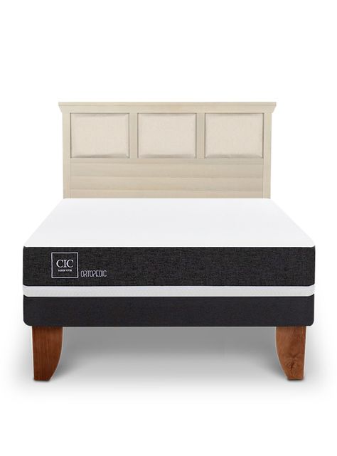 Cama Europea Ortopedic 2 Plazas + Respaldo Torino Alpino-2