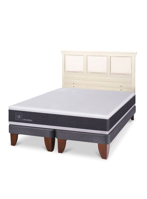 Cama Europea Ortopedic King + Respaldo Torino Alpino-0