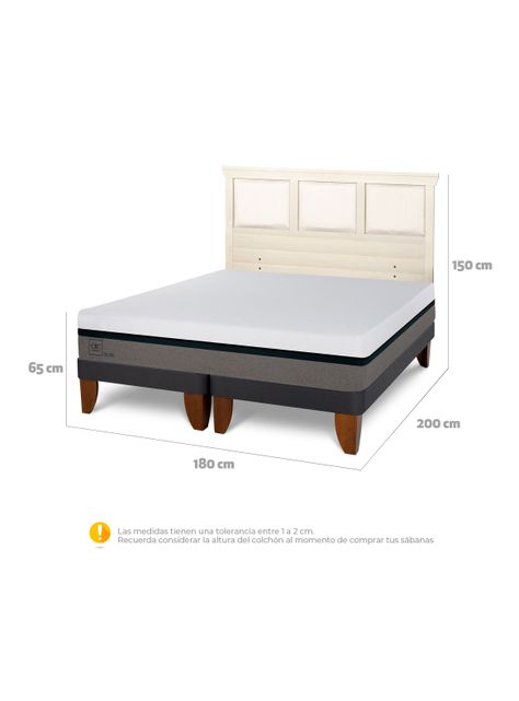 Cama Europea Balance King + Respaldo Torino Alpino-1