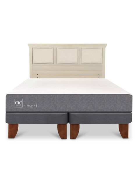 Cama Europea Smart 2 PlazasBase Dividida + Respaldo Torinoino Alpino-2