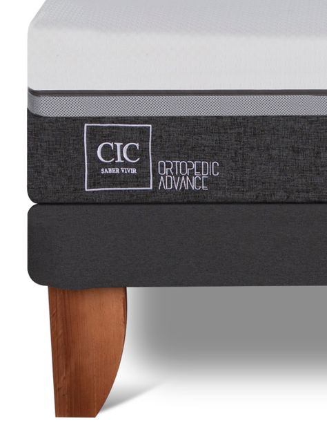 Cama Europea Ortopedic Advance King + Respaldo Torino Mostaza-5