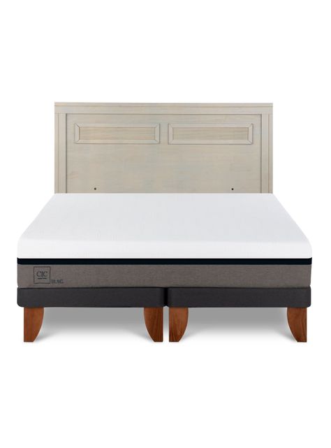 Cama Europea Balance 2 Plazas Base Dividida + Respaldo Milán Alpino-2