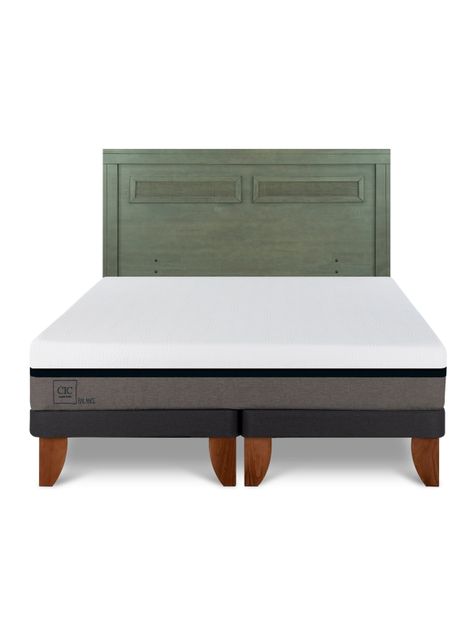 Cama Europea Balance King + Respaldo Milán Olivo-2