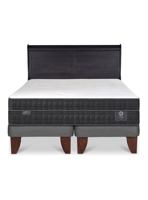 Cama Europea Lux King + Respaldo Miro Negro-2
