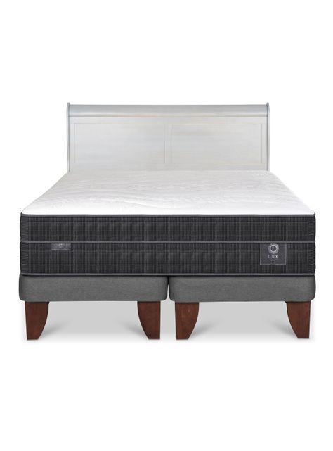Cama Europea Lux 2 Plazas Base Dividida + Respaldo Miro Alpino-2