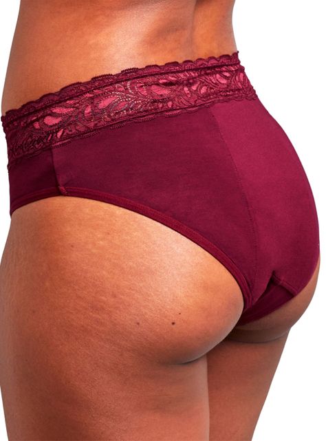 Calzón Menstrual High Waist Flujo Intenso Burdeos-2