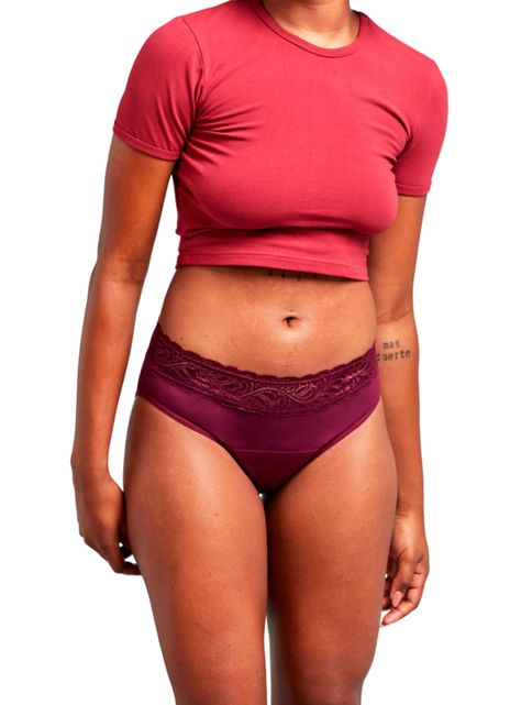 Calzón Menstrual High Waist Flujo Intenso Burdeos-1