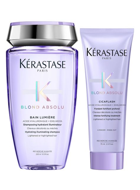 Set Reparación Cabello Rubio O Decolorado Blond Absolu Shampoo 250 ml + Acondicionador 75 ml-0