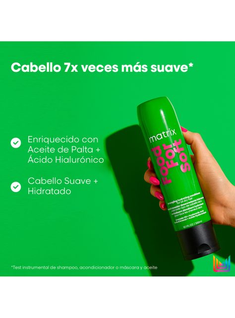 Set Shampoo + Acondicionador Hidratante Cabello Seco Food For Soft 300 ml Matrix-3