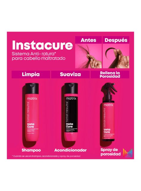 Shampoo Reparación Del Cabello Dañado Instacure 1000 ml Matrix-4