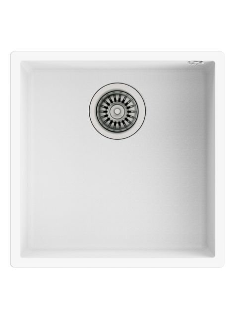 Lavaplatos Granito Bajo Encimera Square 40.40 TG Blanco-0