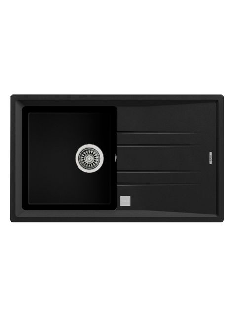 Lavaplatos Granito Empotrado Stone 50 1C1E TG Negro Carbón-0