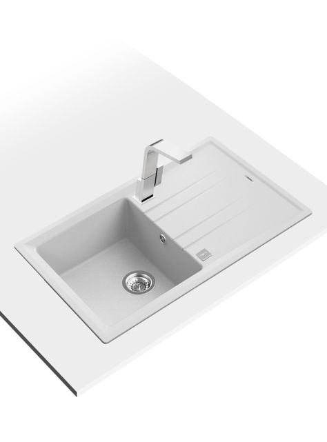 Lavaplatos Granito Empotrado Stone 50 1C1E TG Blanco-3