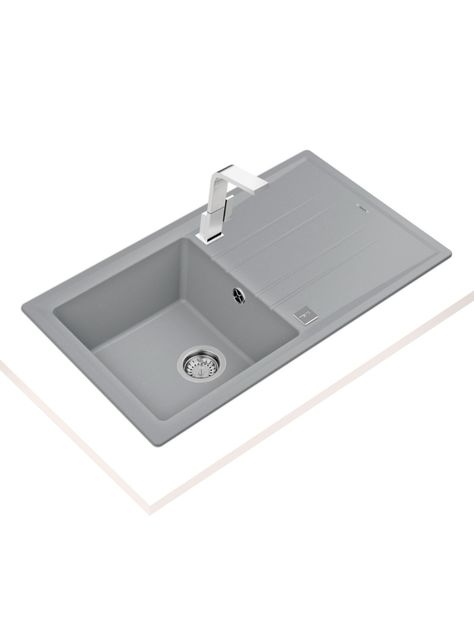 Lavaplatos Granito Empotrado Stone 50 1C 1E TG Metallic Gray-2