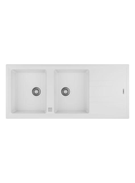 Lavaplatos Granito Empotrado Stone 80 2C1E TG Blanco-0