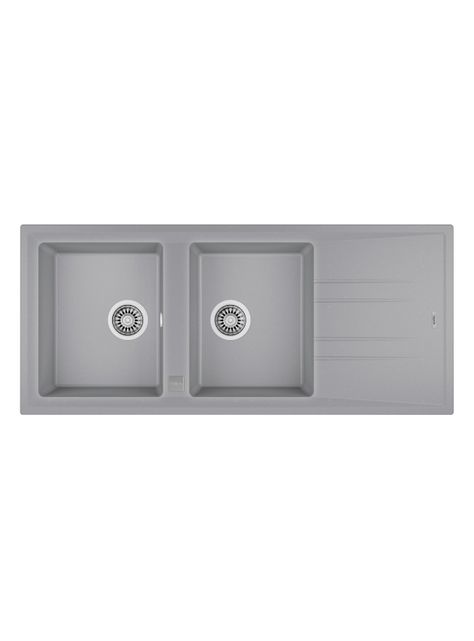 Lavaplatos Granito Empotrado Stone 80 2C1E TG Metallic Gray-0