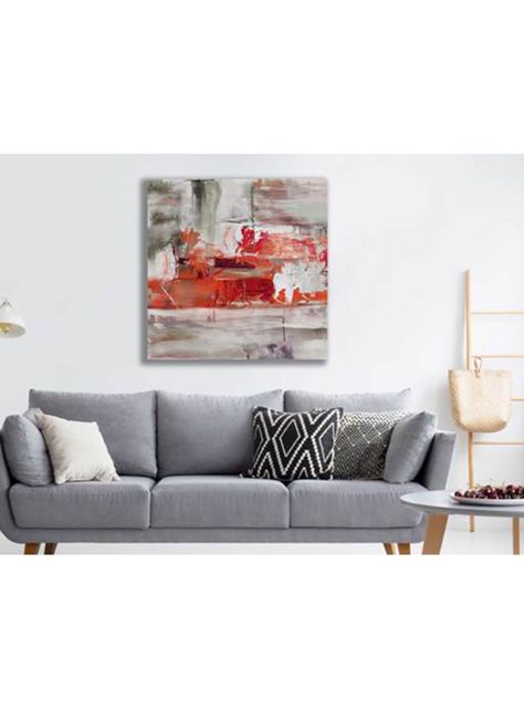 Cuadro Attimo Óleo Dopem 70 x 70 cm Rojo-1