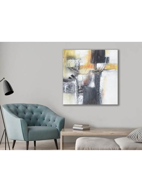 Cuadro Attimo Óleo OPM 70 x 70 cm Negro-1