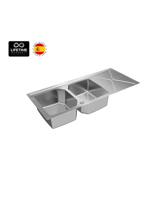 Lavaplatos Empotrado Inox Brooklyn 80MXP 2C 1E-1