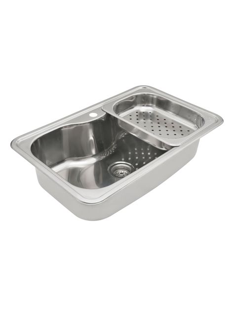 Lavaplatos Empotrado Inox Bahía 1C Con Canastillo-2