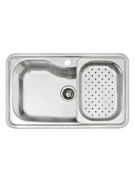 Lavaplatos Empotrado Inox Bahía 1C Con Canastillo-0