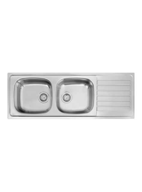 Lavaplatos Empotrado Inoxidable 1235.440 2C 1E Reversible-0