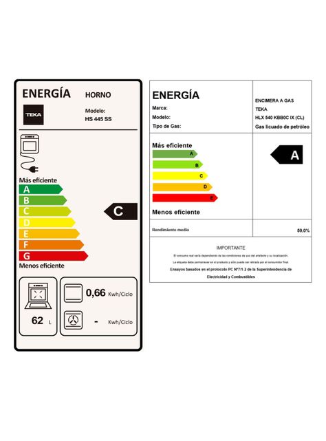 Kit Empotrable Horno Eléctrico HS445 + Encimera Gas HLX540 BUT + Campana TL 6310 INOX-5