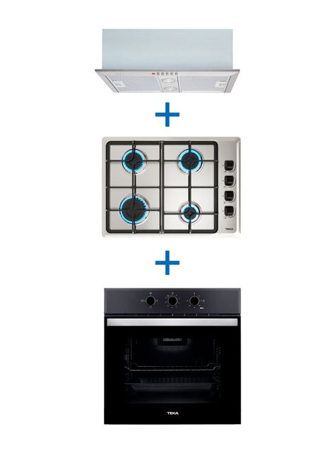 Kit Empotrable Horno Eléctrico HBB510BK + Encimera Gas HLX540 BUT + Campana GFH 55 Inox-0